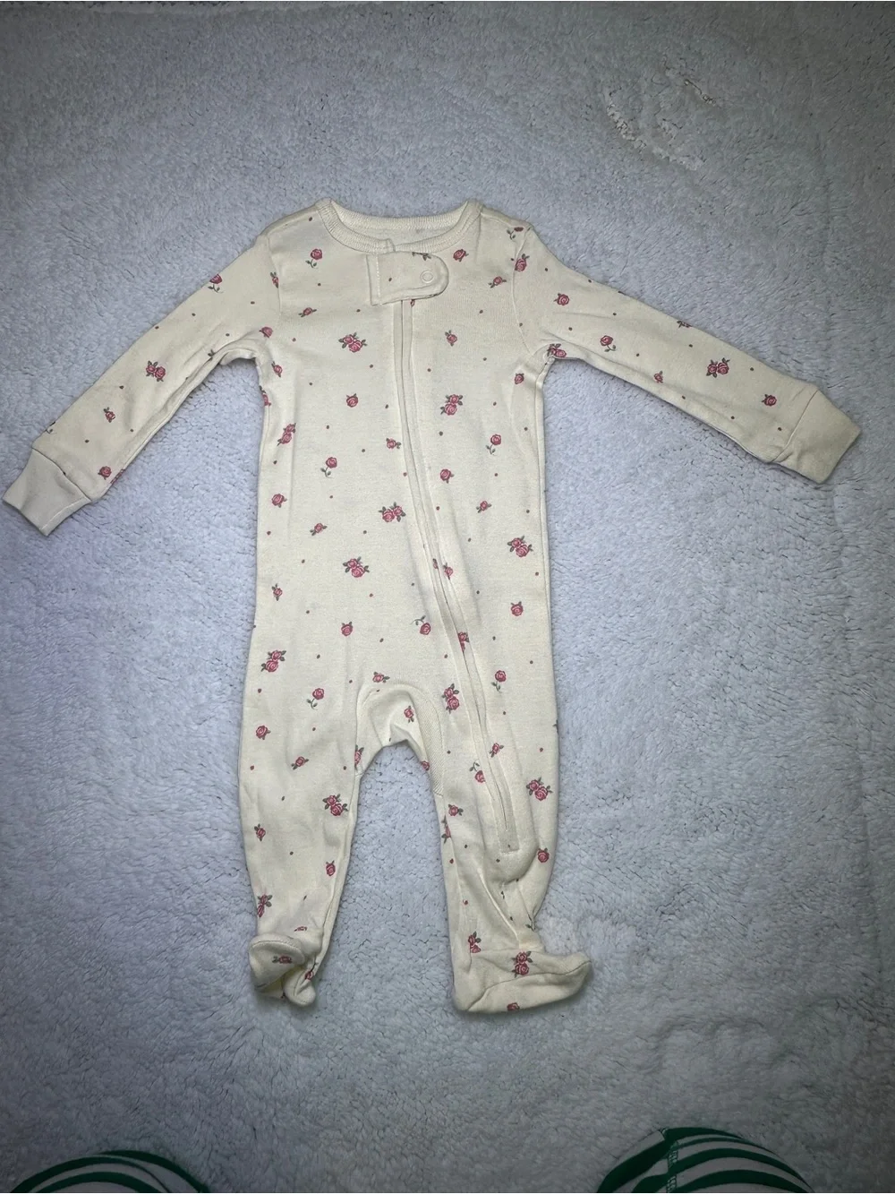 Bundle of 12 0-3 months Onesie Footie Pink & Yellow Floral Baby Pajama Everyday